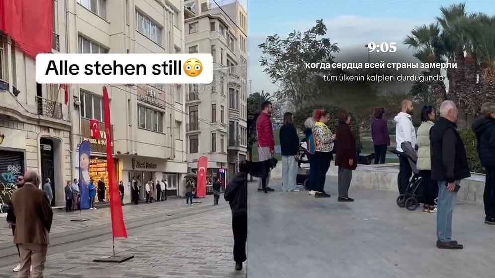 "Türkiye'de Alarm Duyarsanız Korkmayın": 10 Kasım Günü 09.05'te Hayatın Durduğuna Şahit Olan Turistler