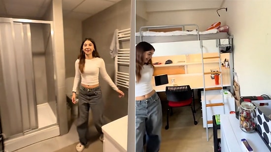 Sabancı Üniversitesi'nde Okuyan Öğrenciler Kaldıkları İki Kişilik Yurt Odasını Paylaştı