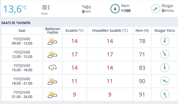 Bursa'da puslu bir hava gözlemleniyor.