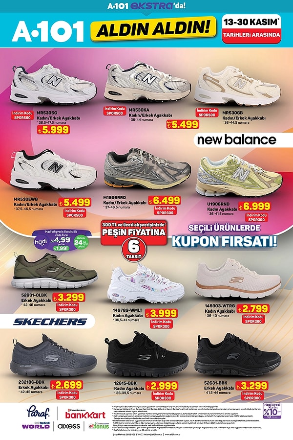 New Balance ve Skechers Ayakkabılar