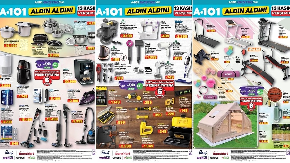 A101'e Kamp Çadırı Geliyor! 13 Kasım 2025 İnternete Özel Aldın Aldın Kataloğu