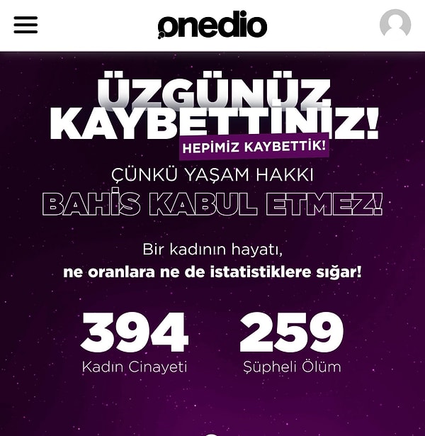 “Üzgünüz kaybettiniz, hepimiz kaybettik!”