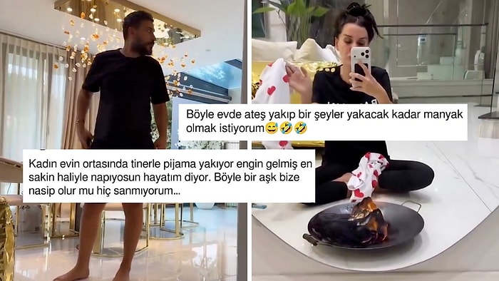 Dilan Polat Evin İçinde Pijamalarını Yakarken Eşi Engin Polat'ın Umursamaz Halleri Olay Oldu!