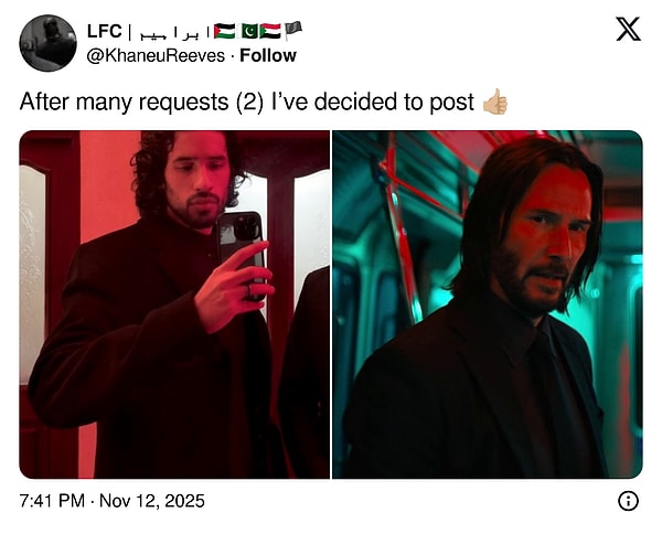 Keanu Reeves benzeri de geldi.