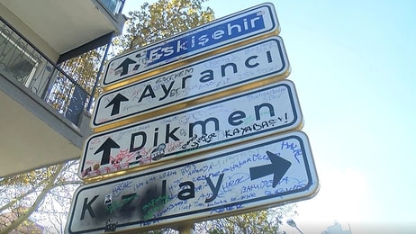 Ankara'nın Uğrak Fotoğraf Çektirme Noktası Olan Kızılay Tabelası Üçüncü Kez Yenilendi