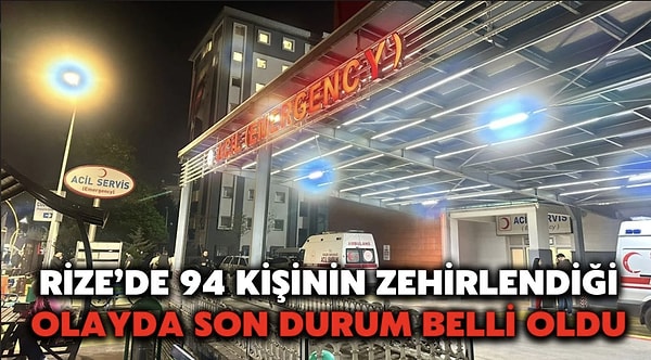 Rize'de 94 kişi mevlitte dağıtılan tavuk pilavdan zehirlendi.