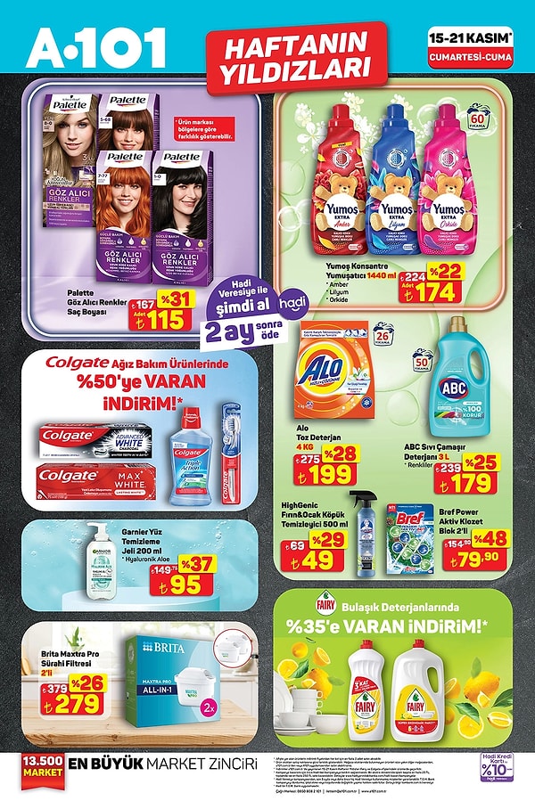 Palette Göz Alıcı Renkler Saç Boyası 115 TL