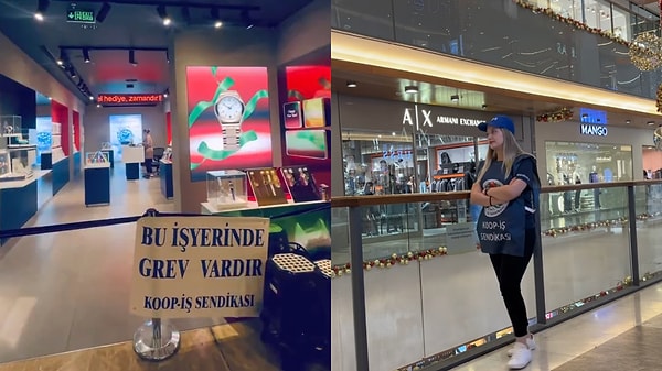 "Grevde bir günüm" vlogu çekti.