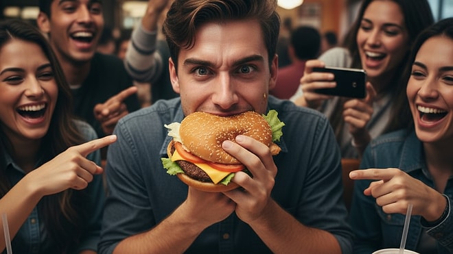 Swallowed Hamburger Whole Was Taken to Hospital