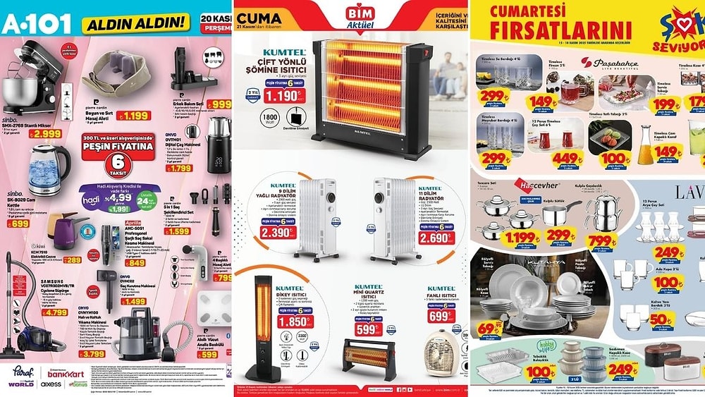 İndirim Günleri Başlıyor! 15 - 21 Kasım Haftasında A101 ve BİM Aktüel Ürünler Listesinde Ne Var?