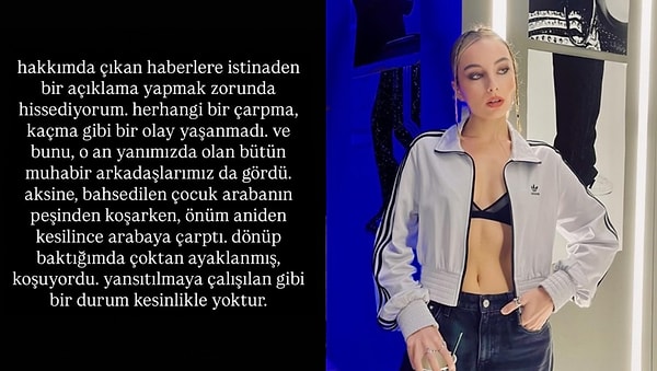 “Çocuk arabaya çaprtı” sözlerine yer verdi.