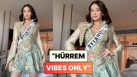 Kainat Güzellik Yarışması'nda Türkiye'yi Temsil Eden Ceren Arslan Hürrem Sultan İlhamlı Kostümünü Paylaştı