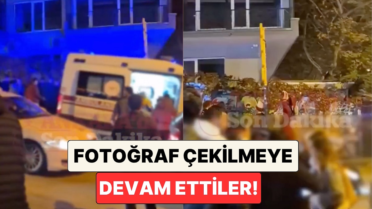 İnsanlar Fotoğraf Çekilmeye Devam Etti! Kızılay Tabelasının Önünde Bir Kişi Bıçaklandı