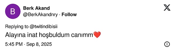Berk Akand'ın Twitter'da silinen paylaşımı cevabı 👇