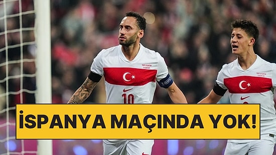 TFF Açıkladı: İspanya Maçı Öncesi Hakan Çalhanoğlu Sakatlığı Nedeniyle Kadrodan Çıkarıldı