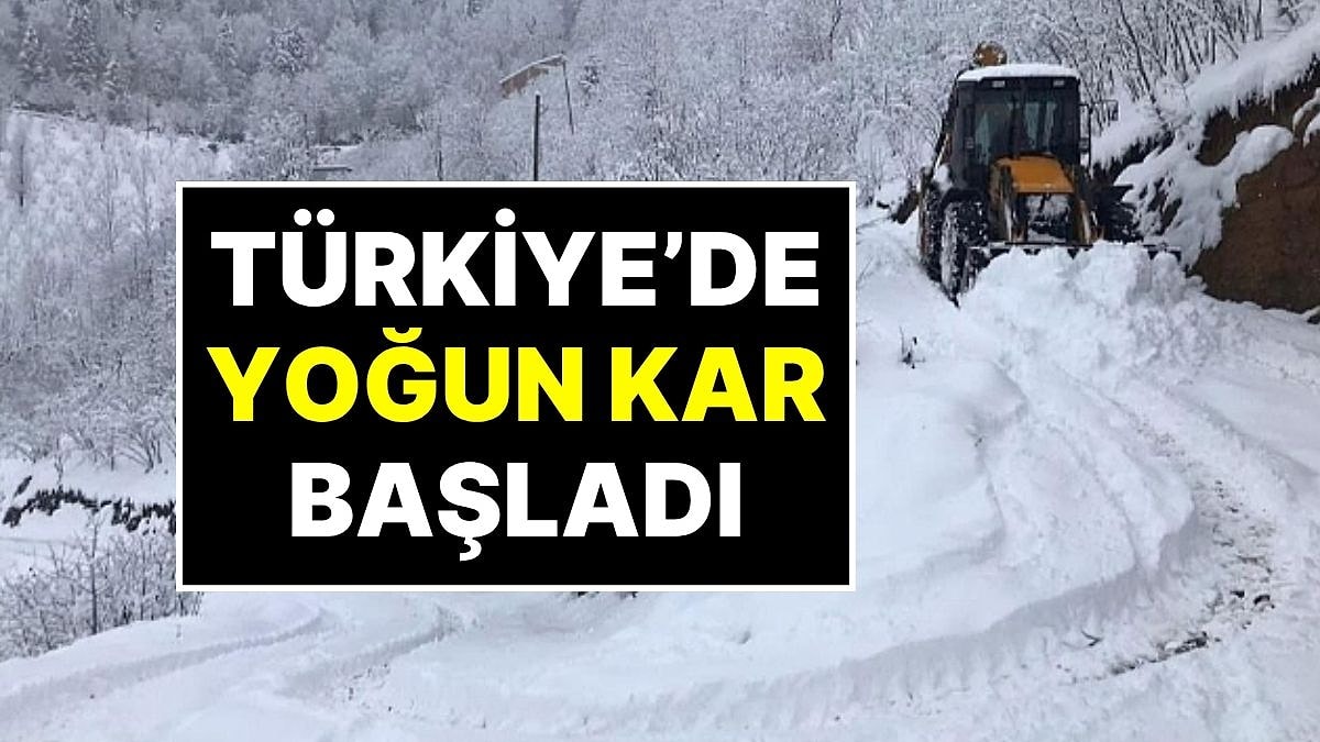 Kar Yağışı Türkiye&apos;yi Etkisi Altına Alıyor: Türkiye&apos;de Kar Yağışı Nedeniyle Onlarca Yol Ulaşıma Kapandı