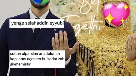 Zırha Benzetilen Nişan Kıyafeti Twitter Ahalisinin Diline Düştü