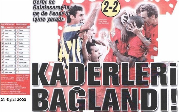 6. Derbi tarihinde şimdiye kadar rekor seyirci sayısı 21 Eylül 2003'te yapılan maçta görüldü!