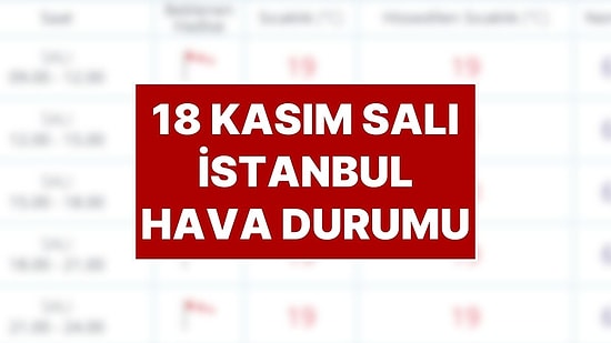 İstanbul Isınıyor! 18 Kasım Salı İstanbul Hava Durumu: İstanbul’da Bugün Hava Nasıl?