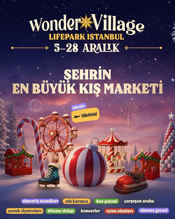 Ve bu kış, Avrupa’nın o büyülü kış marketi enerjisi İstanbul’a geliyor.