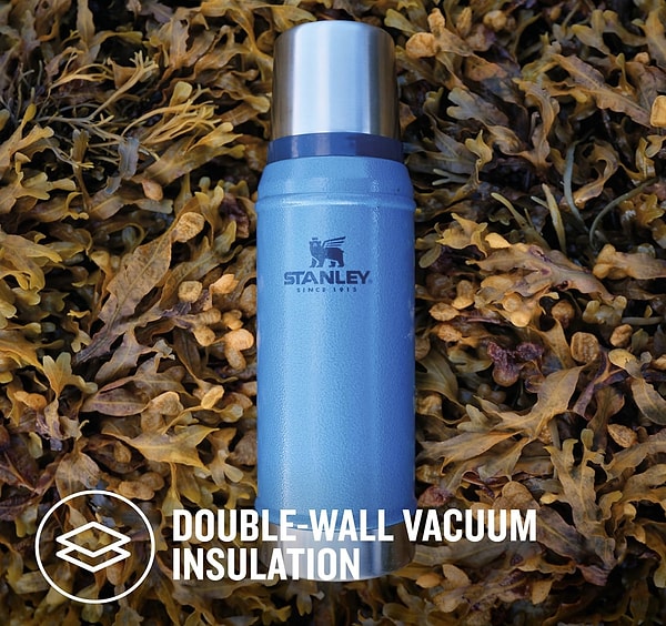 Stanley Classic Legendary Mavi Vakumlu Çelik Termos, dayanıklılığı ve ikonik tasarımıyla herkesin favorisi!