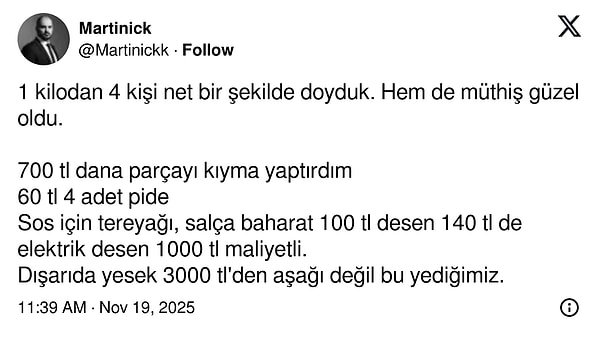 Maliyet hesabı da ortaya çıktı.