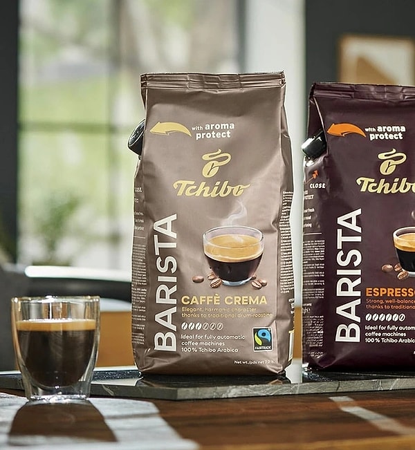 Tchibo Barista Caffè Crema Çekirdek Kahve, bugün indirime giren en cazip seçeneklerden biri olarak öne çıkıyor.