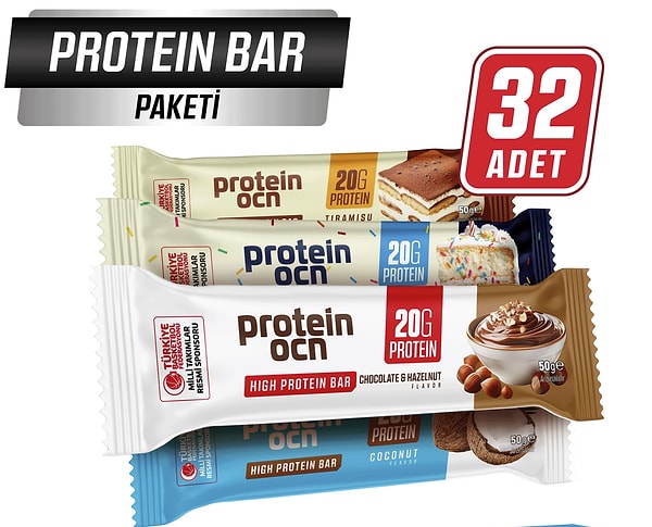 Protein Bar 32'li paket %14 indirimli!