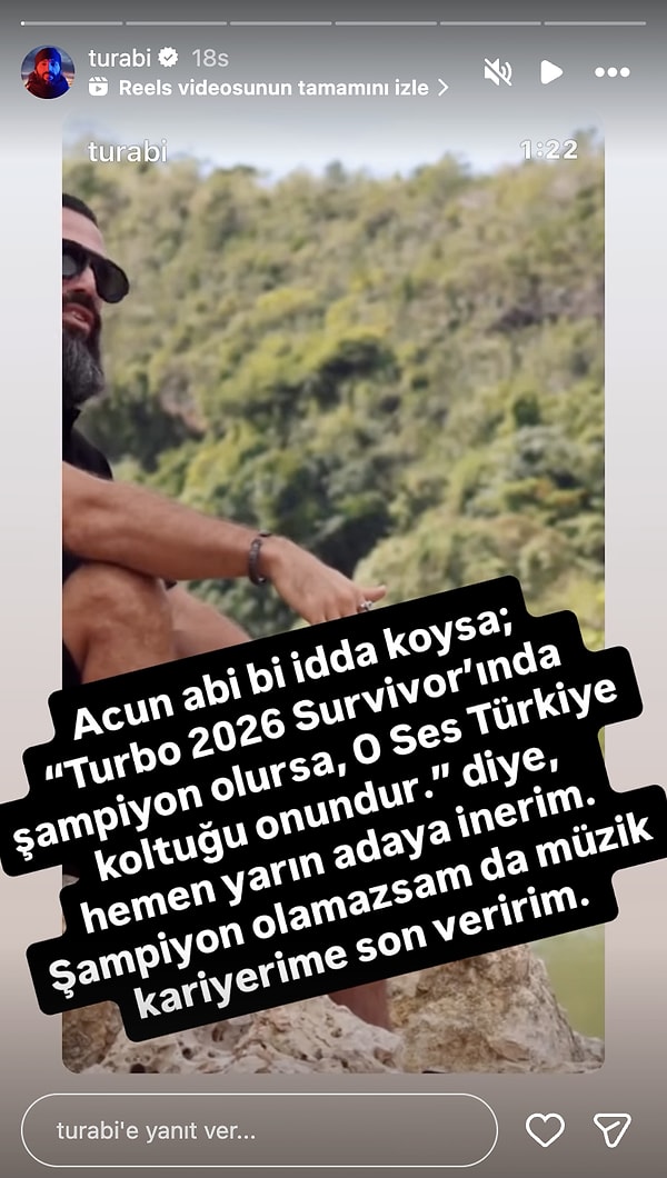 İşte Turabi Çamkıran'ın Survivor 2026 için tek şartı: