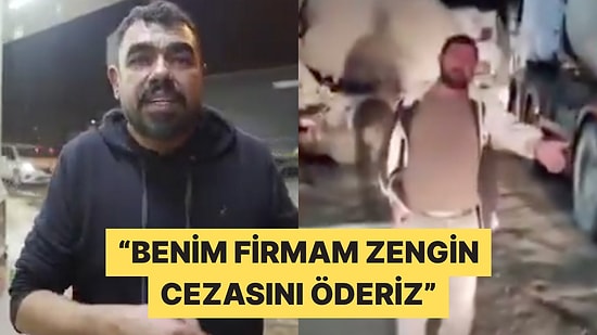 Yola Beton Döken Mikser Sürücüsünün Pişkinliği Pes Dedirtti