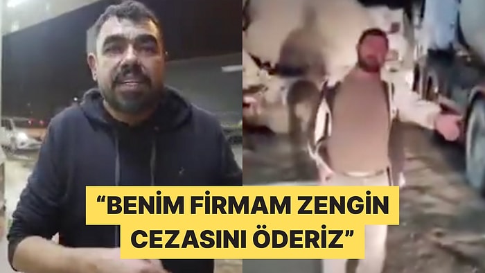 Yola Beton Döken Mikser Sürücüsünün Pişkinliği Pes Dedirtti