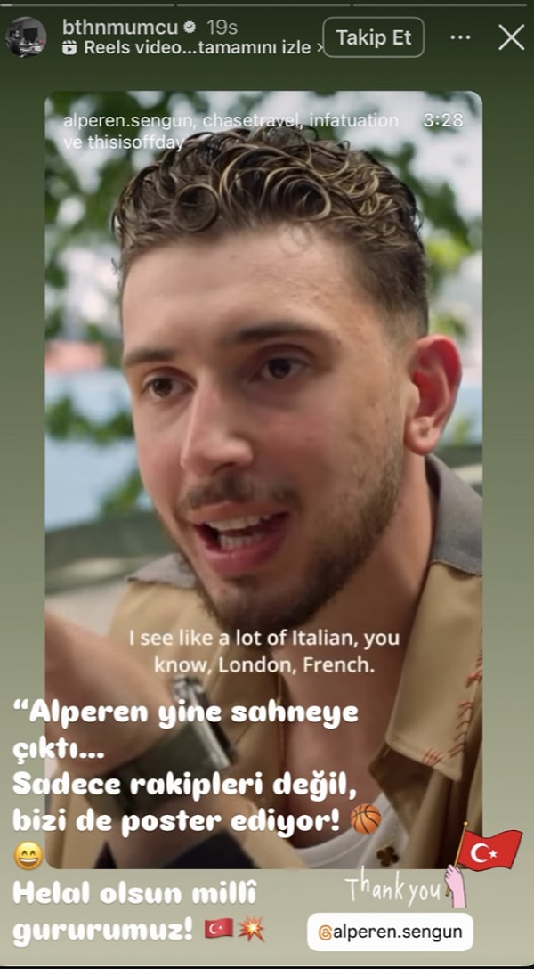 Kültür ve Turizm Bakan Yardımcısı Batuhan Mumcu da videoya destek verenler arasındaydı.