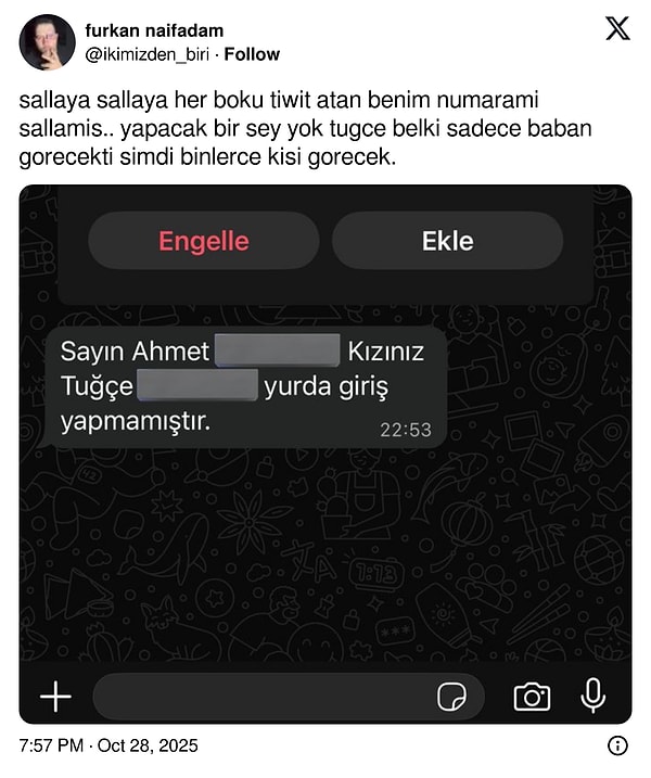 Her şey, Tuğçe isimli bir öğrencinin numara sallamasıyla başladı.