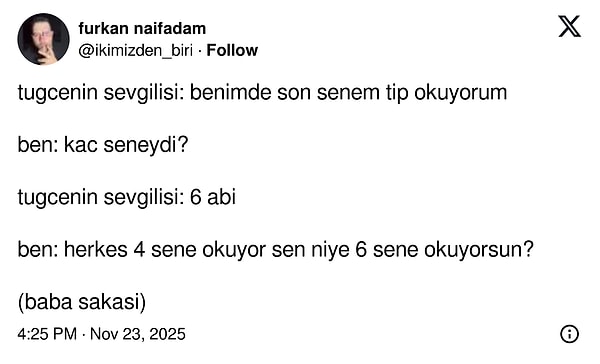 Tuğçe'nin erkek arkadaşının işi de zor bu arada!