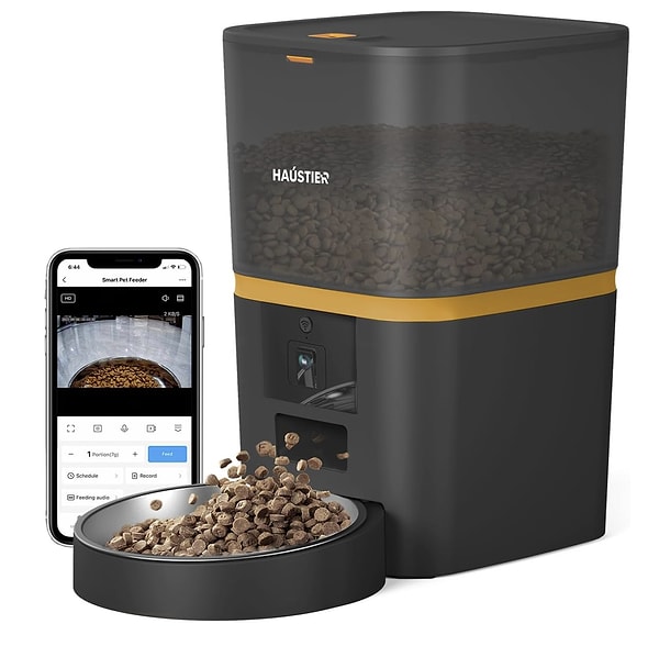 Haustier QQ005 Kameralı Akıllı Kedi Köpek Otomatik Mama Kabı