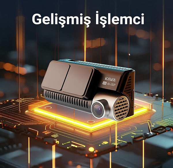 Kawa D11 2‑Kameralı Ön/Arka Araç Kamerası, 4K + 1080p çözünürlüklü kayıt kapasitesiyle kaliteyi ön planda tutuyor.