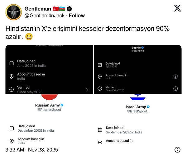 Dezenformasyon amaçlı açılan hesaplar da benzer durumda.