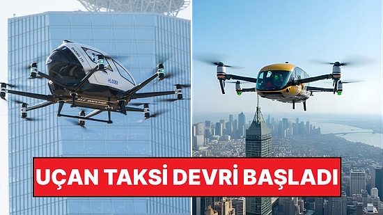 Şimdi Kuryeler Düşünsün: Çin'de Uçan Taksi Devri Başladı, Drone'la Yemek Teslimatı Yapılıyor!