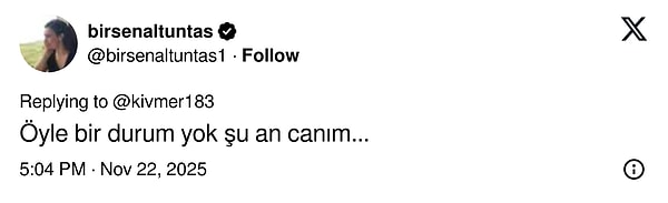 Gazeteci Birsen Altuntaş, kendisine Doğukan Güngör'ün diziden çıkıp çıkmayacağına dair sorulan soruya cevap verdi.