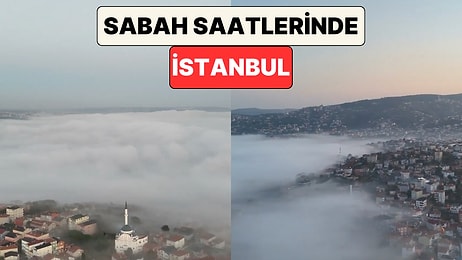 Fantastik Bir Film Sahnesi Gibi: Sisli Bir Güne Uyanan İstanbul'un Sabah Saatlerinde Çekilen Görüntüsü