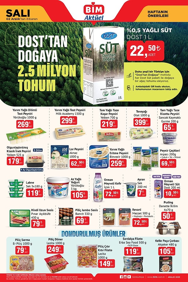 Dost %0,5 Yağlı Süt 1 Litre 22.50 TL
