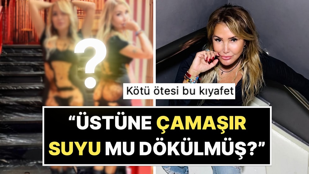 Yonca Evcimik'in Sahnede Tercih Ettiği Çıplak Vücut Çizimli Elbisesi Dillere Fena Düştü!