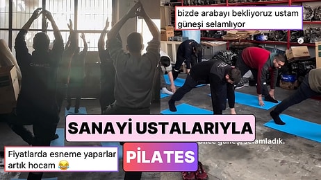 Ustalar Güneşi Selamladı: Bir Yoga Eğitmeni Sanayide Ustalarla Yoga Yaptı