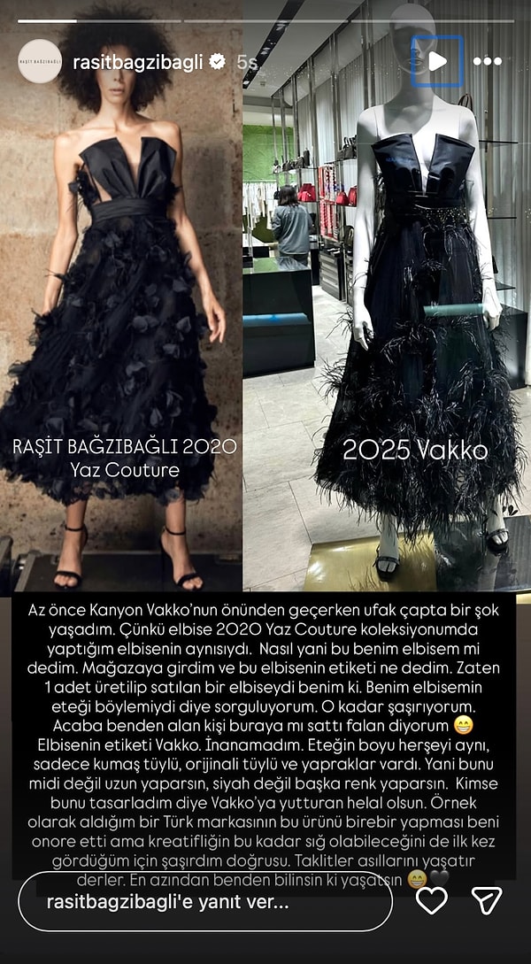 Ünlü modacı Raşit Bağzıbağlı, Instagram hesabından yaptığı paylaşımlarda moda dünyasında taşları yerinden oynatan bir iddia ortaya attı.