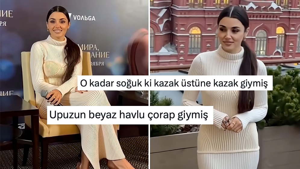 Hande Erçel'in İki Dünya Bir Dilek Filminin Moskova'daki Galasında Giydiği Elbise Tartışma Yarattı!