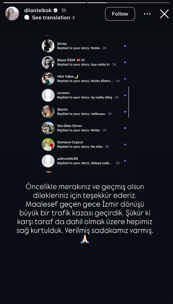 Dilan Telkök, paylaştığı hikâyeyle herkesin yüreğini ağza getirdi.
