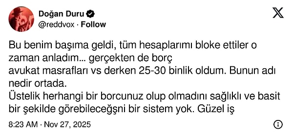 Hesabı bloke olan bile var.