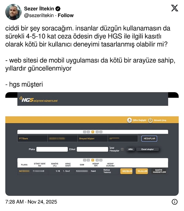 Tabii ceza ödemek için girilen sitenin altyapısı da oldukça karmaşık ve yavaş.