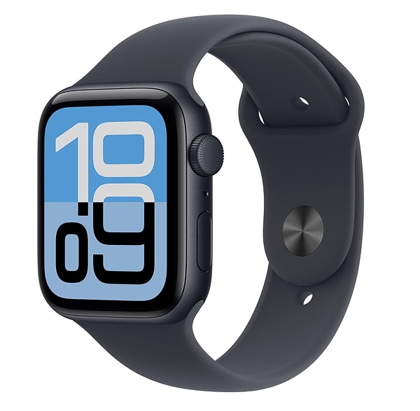 Apple Watch SE Akıllı Saat, şık tasarımı ve gece yarısı spor kordonu ile birlikte fitness ve uyku takibini pratik bir şekilde yapmanı sağlıyor.