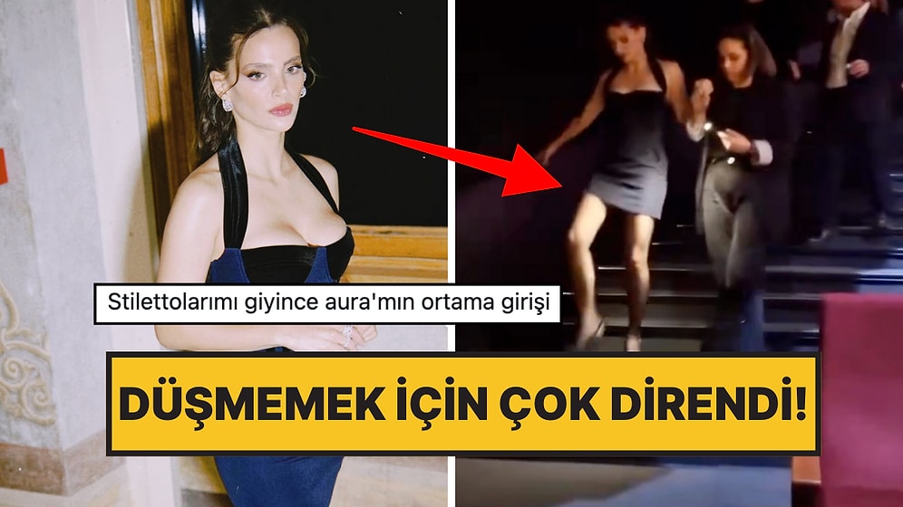 Galada Topuklu Krizi: Leyla Tanlar'ın Stiletto Ayakkabılarıyla Denge Mücadelesi Olay Oldu!